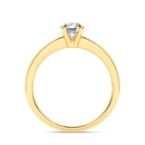 Złoty pierścionek zaręczynowy z brylantem od Venetia Jewels z eleganckim, prostym designem