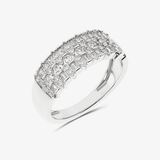 Elegancki srebrny pierścionek z diamentami, idealny do codziennego noszenia, złoty sygnet z brylantem