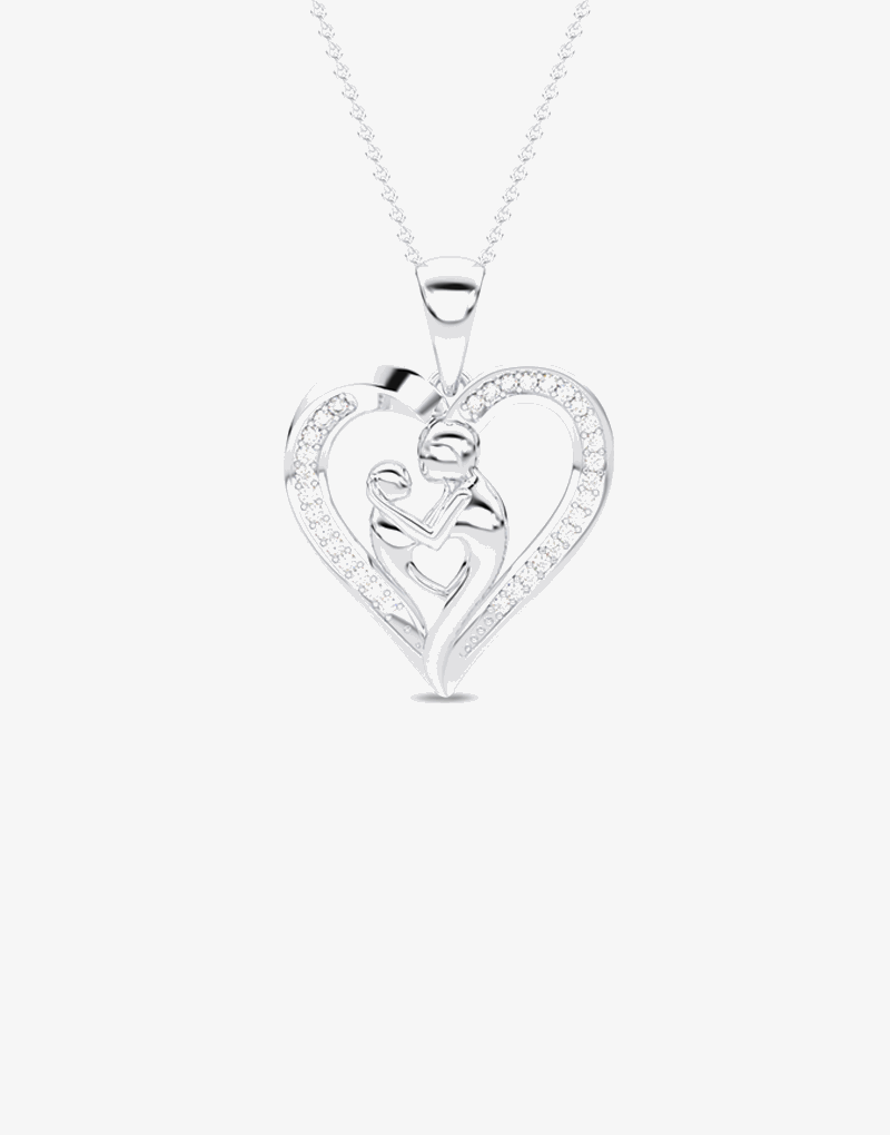Złoty wisiorek serce z brylantami z delikatnym motywem miłości, idealny na prezent