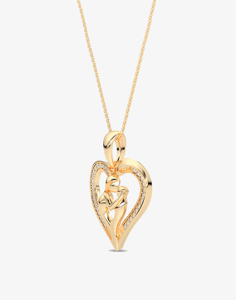 Złoty wisiorek serce z brylantami, elegancka biżuteria idealna na prezent dla ukochanej osoby
