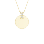 Złoty wisiorek z brylantem od Venetia Jewels, elegancki i nowoczesny design na łańcuszku