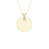 Złoty wisiorek z brylantem od Venetia Jewels, elegancki i nowoczesny design na łańcuszku