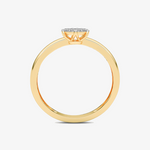 Elegancki pierścionek z brylantami w złotej oprawie, idealny na każdą okazję