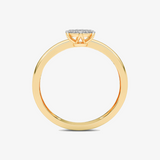 Elegancki pierścionek z brylantami w złotej oprawie, idealny na każdą okazję