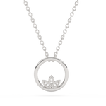 Złota zawieszka z lotosem na srebrnym łańcuszku idealna na wyjątkowe okazje