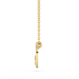 Złota zawieszka z lotosem zawieszona na eleganckim złotym łańcuszku od Venetia Jewels