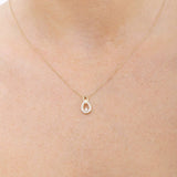 Podwójny Wisiorek w kształcie Łezki - Venetia Jewels - 14K złoto z brylantami