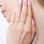 Obrączka z Paskiem Brylantów - Venetia Jewels - 14K złoto z brylantami