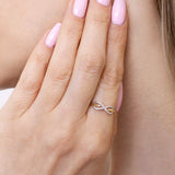 Brylantowy Pierścionek Infinity ring - Venetia Jewels - 14K złoto z brylantami