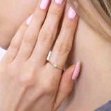 Klasyczny Pierścionek z Pojedynczym Brylantem - Venetia Jewels - 14K złoto z brylantami