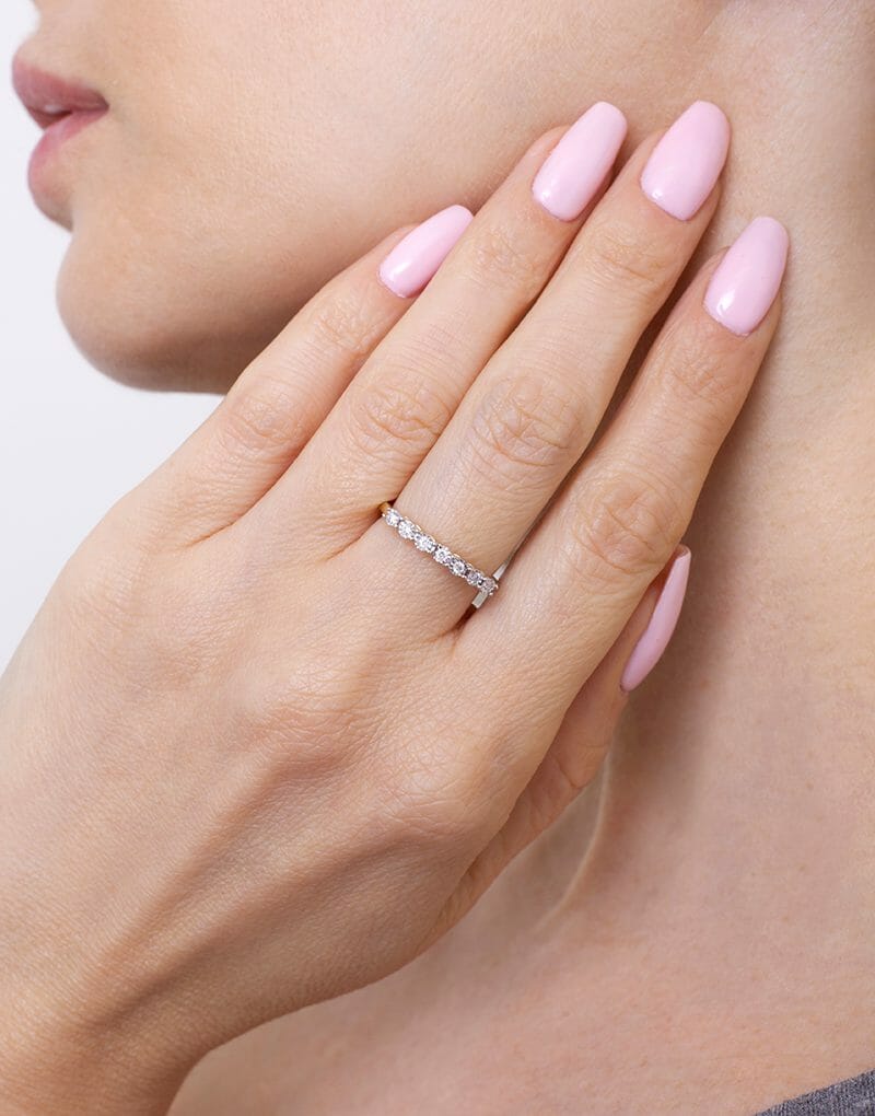 Obrączka z brylantami - Venetia Jewels - 14K złoto z brylantami