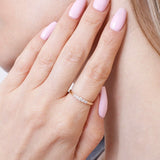 Pierścionek z Pięcioma Brylantami - Venetia Jewels - 14K złoto z brylantami