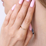 Klasyczny Pierścionek z Pojedynczym Brylantem - Venetia Jewels - 14K złoto z brylantami