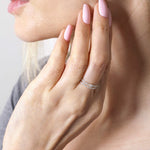 Obrączka z Podwójnym Paskiem - Venetia Jewels - 14K złoto z brylantami