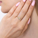 Pierścionek w Kształcie Róży z Brylantami - Venetia Jewels - 14K złoto z brylantami