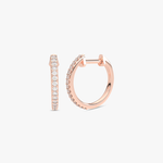 Okrągłe Kolczyki z Brylantami Różowy - Venetia Jewels - 14K złoto z brylantami