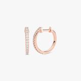 Okrągłe Kolczyki z Brylantami Różowy - Venetia Jewels - 14K złoto z brylantami