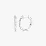 Okrągłe Kolczyki z Brylantami Biały - Venetia Jewels - 14K złoto z brylantami