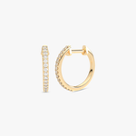 Okrągłe Kolczyki z Brylantami żółty - Venetia Jewels - 14K złoto z brylantami