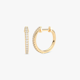 Okrągłe Kolczyki z Brylantami żółty - Venetia Jewels - 14K złoto z brylantami