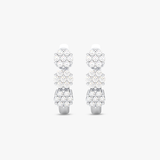 Kolczyki Potrójnym Brylantem - Venetia Jewels - 14K złoto z brylantami