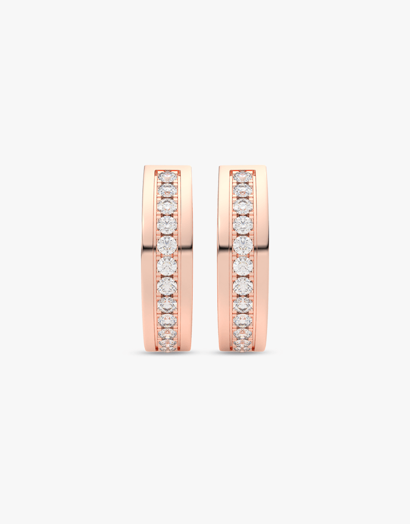 Kształtne Kolczyki z Brylantami - Venetia Jewels - 14K złoto z brylantami