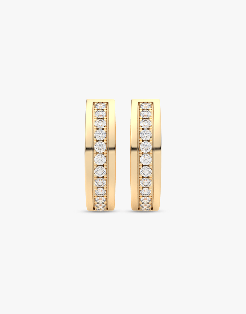 Kształtne Kolczyki z Brylantami - Venetia Jewels - 14K złoto z brylantami