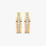 Kształtne Kolczyki z Brylantami - Venetia Jewels - 14K złoto z brylantami