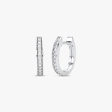 Owalne Kolczyki z Brylantami Biały - Venetia Jewels - 14K złoto z brylantami