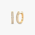 Owalne Kolczyki z Brylantami żółty - Venetia Jewels - 14K złoto z brylantami