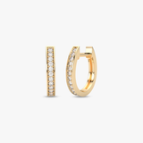 Owalne Kolczyki z Brylantami żółty - Venetia Jewels - 14K złoto z brylantami