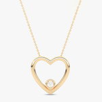 Wisiorek w Kształcie Serca z Brylantem - Venetia Jewels - 14K złoto z brylantami