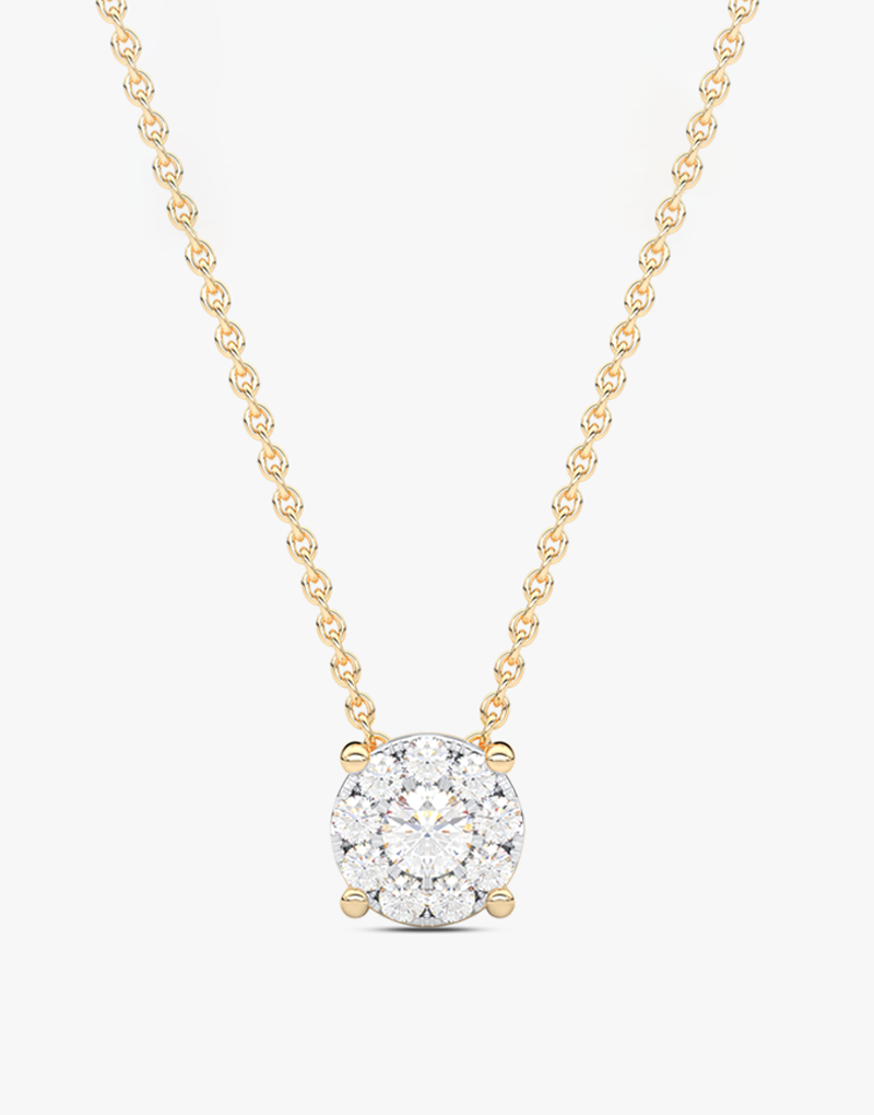 Klasyczny Wisiorek z Brylantami żółty - Venetia Jewels - 14K złoto z brylantami