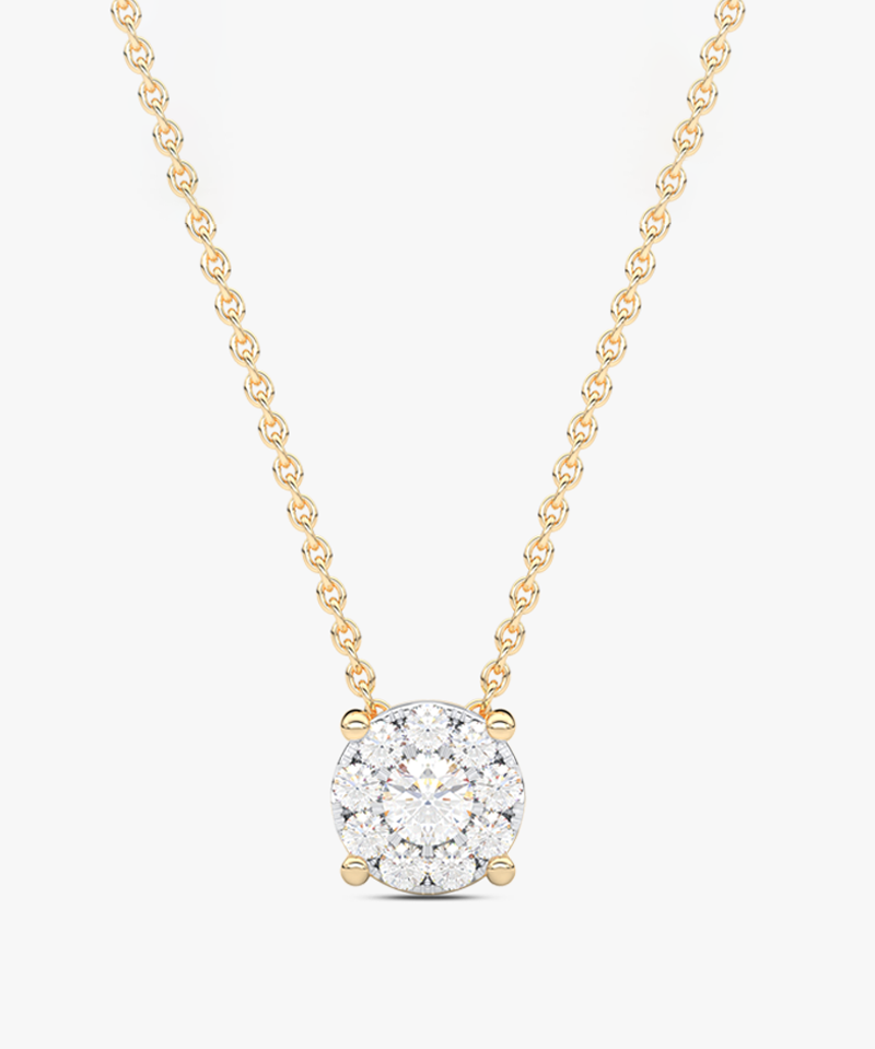 Klasyczny Wisiorek z Brylantami żółty - Venetia Jewels - 14K złoto z brylantami