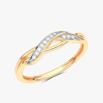 Kręty Pierścionek z Brylantami - Venetia Jewels - 14K złoto z brylantami