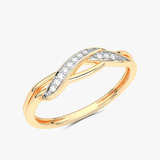Kręty Pierścionek z Brylantami - Venetia Jewels - 14K złoto z brylantami