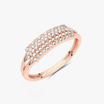 Pierścionek Koktajlowy z Brylantami Różowy - Venetia Jewels - 14K złoto z brylantami