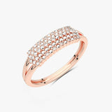 Pierścionek Koktajlowy z Brylantami Różowy - Venetia Jewels - 14K złoto z brylantami