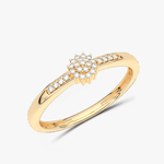 Klasyczny Pierścionek z Brylantami żółty - Venetia Jewels - 14K złoto z brylantami