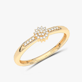 Klasyczny Pierścionek z Brylantami żółty - Venetia Jewels - 14K złoto z brylantami