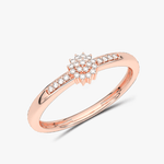 Klasyczny Pierścionek z Brylantami Różowy - Venetia Jewels - 14K złoto z brylantami