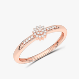 Klasyczny Pierścionek z Brylantami Różowy - Venetia Jewels - 14K złoto z brylantami