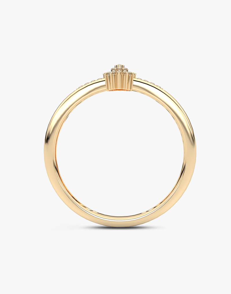 Klasyczny Pierścionek z Brylantami - Venetia Jewels - 14K złoto z brylantami