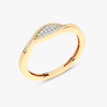 Pierścionek z Brylantami w Kształt Oka żółty - Venetia Jewels - 14K złoto z brylantami