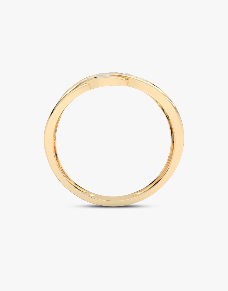 Kręcony Pierścionek z Brylantami - Venetia Jewels - 14K złoto z brylantami