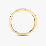 Kręcony Pierścionek z Brylantami - Venetia Jewels - 14K złoto z brylantami