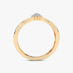 Falujący Pierścionek z Brylantami - Venetia Jewels - 14K złoto z brylantami