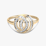 Pierścionek z Brylantowymi Obręczami - Venetia Jewels - 14K złoto z brylantami
