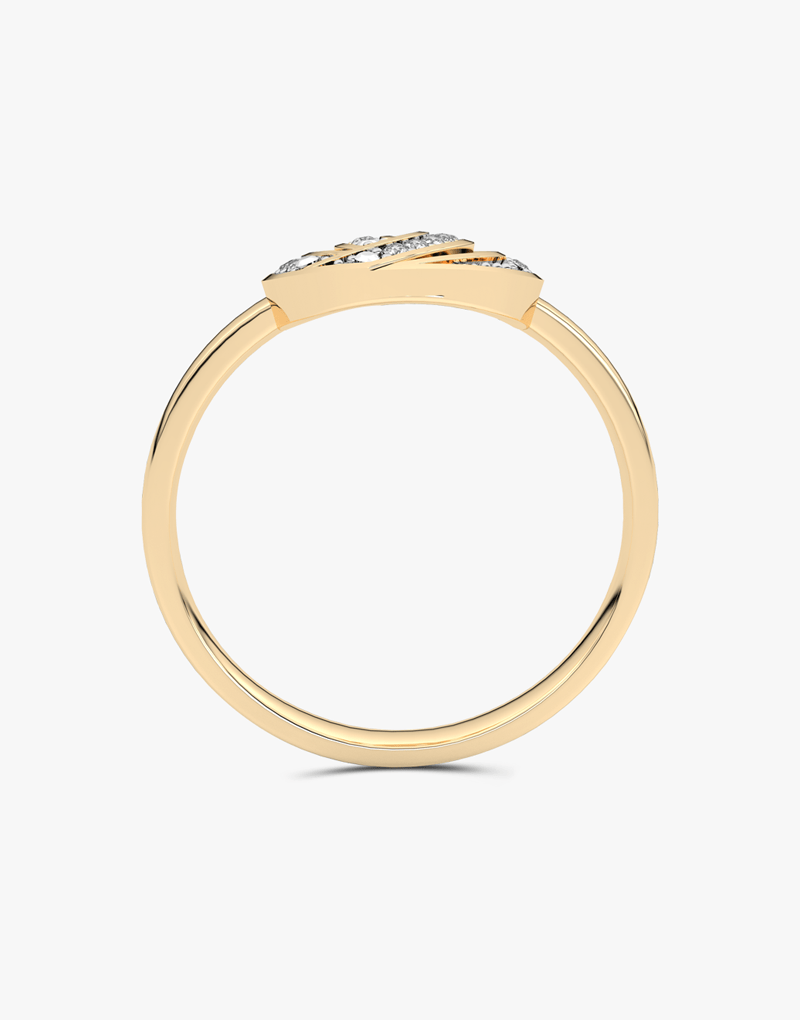 Pierścionek z Brylantowymi Obręczami - Venetia Jewels - 14K złoto z brylantami