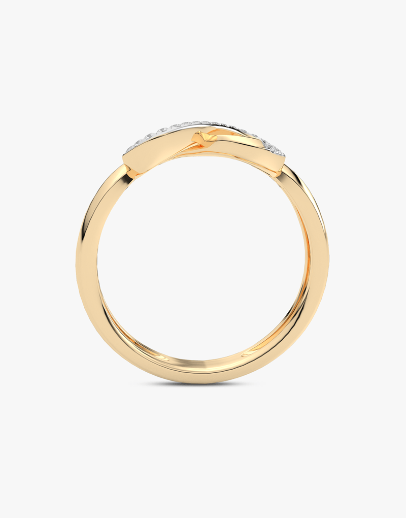 Pierścionek w Kształcie Nieskończoności - Venetia Jewels - 14K złoto z brylantami
